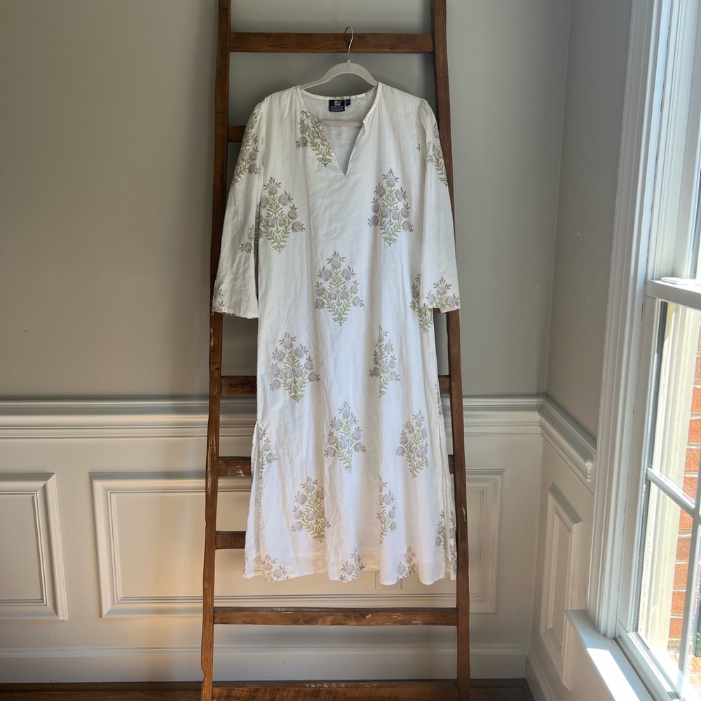 Madison Mathews Block Print Dress Medium - Picture 3 of 4